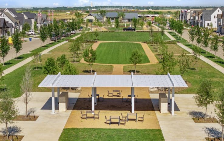 Frisco or Plano suburban neighborhood