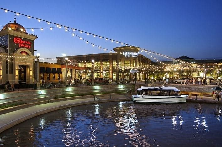 The Woodlands Town Center or Sugar Land suburban neighborhood