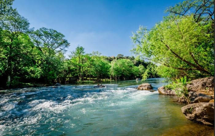 Texas Hill Country landscape — Guadalupe River or Enchanted Rock